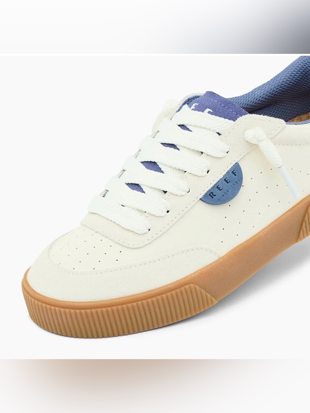 Reef Lay Day Seas Lace-Up Sneakers, Ivory/Navy, NWT, Women’s Multiple Sizes - Picture 4 of 16